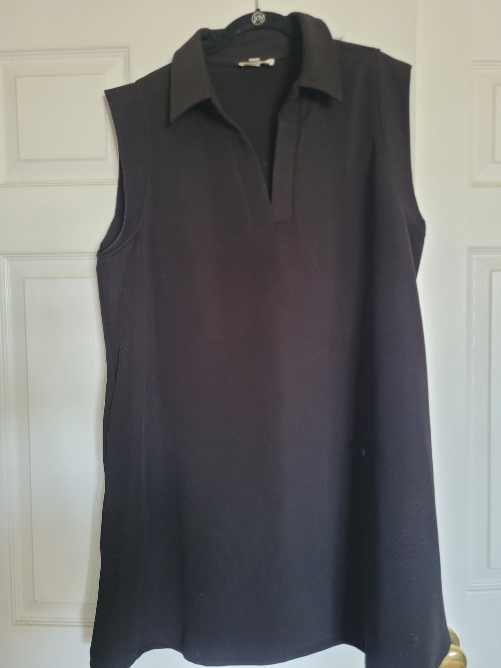 entro Black Sleeveless Polo Shift Tank Dress